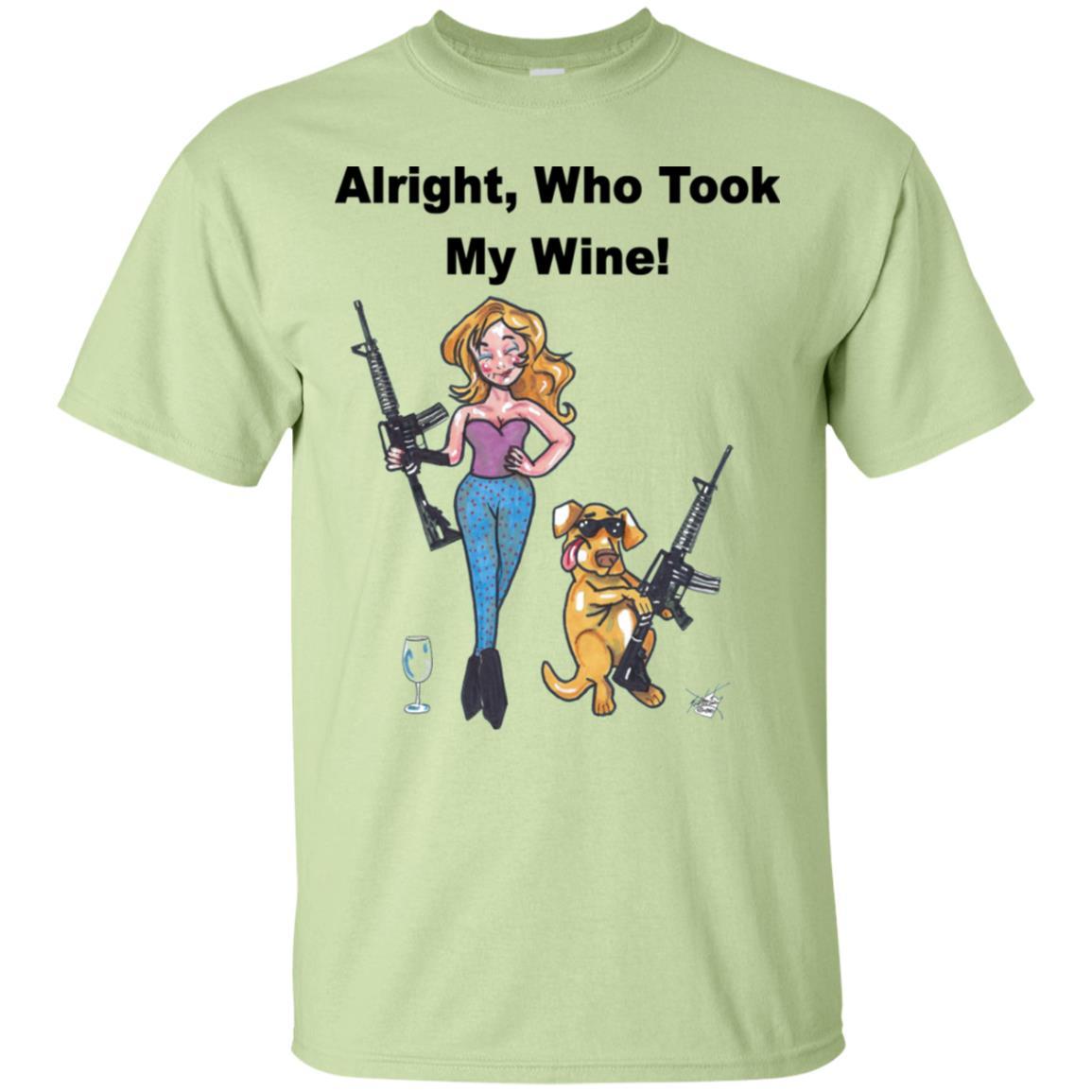 T-Shirts Pistachio / S WineyBitches.co "Who Took My Wine" Ultra Cotton T-Shirt WineyBitchesCo