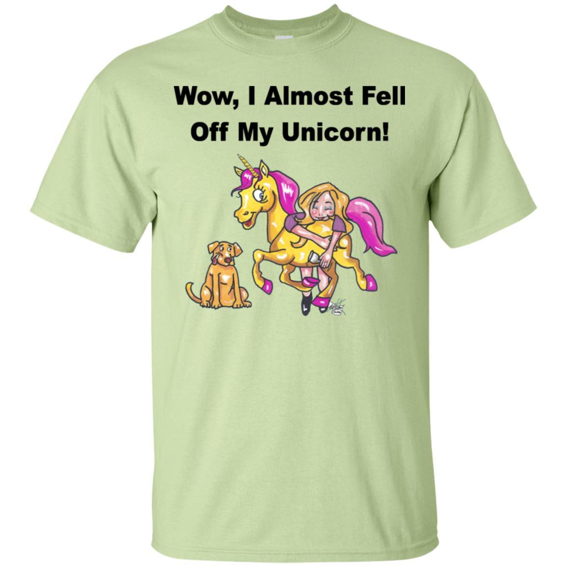 T-Shirts Pistachio / S WineyBitches.co "Wow I Almost Fell Off My Unicorn Ultra Cotton T-Shirt WineyBitchesCo