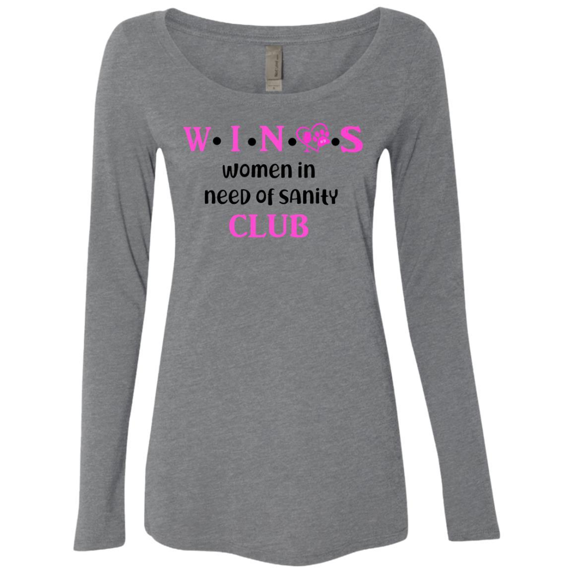 T-Shirts Premium Heather / S WineyBitches.Co WINOS Club Ladies' Triblend LS Scoop WineyBitchesCo