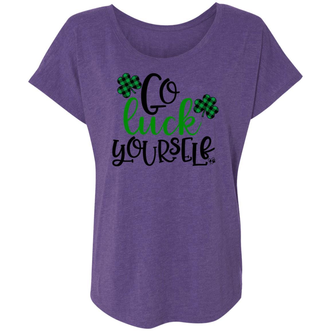 T-Shirts Purple Rush / X-Small Winey Bitches Co Ladies' Triblend Dolman Sleeve WineyBitchesCo