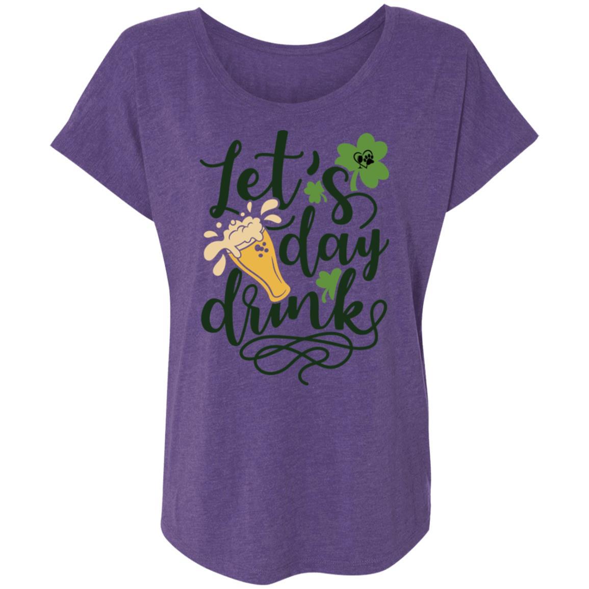 T-Shirts Purple Rush / X-Small Winey Bitches Co Ladies' Triblend Dolman Sleeve WineyBitchesCo