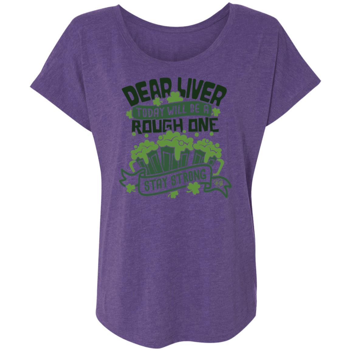 T-Shirts Purple Rush / X-Small Winey Bitches Co Ladies' Triblend Dolman Sleeve WineyBitchesCo