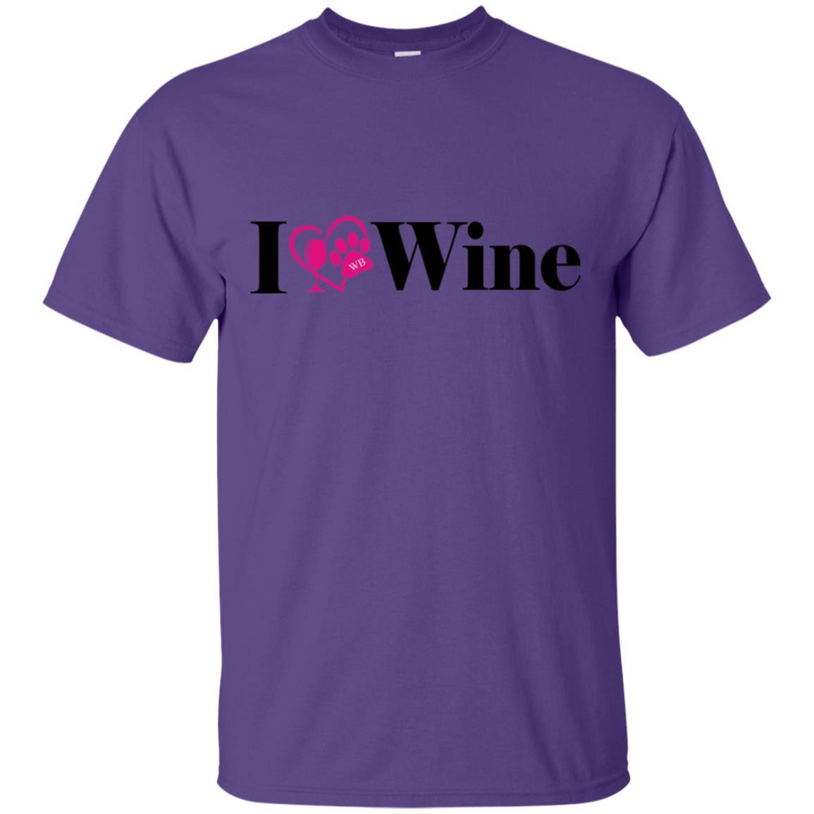 T-Shirts Purple / S WineyBitches.Co "I Love Wine" Ultra Cotton T-Shirt WineyBitchesCo