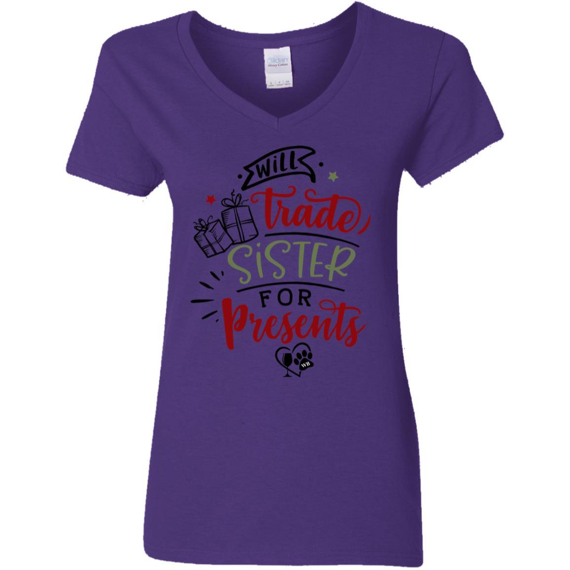 T-Shirts Purple / S WineyBitches.Co Ladies' 5.3 oz. V-Neck T-Shirt WineyBitchesCo