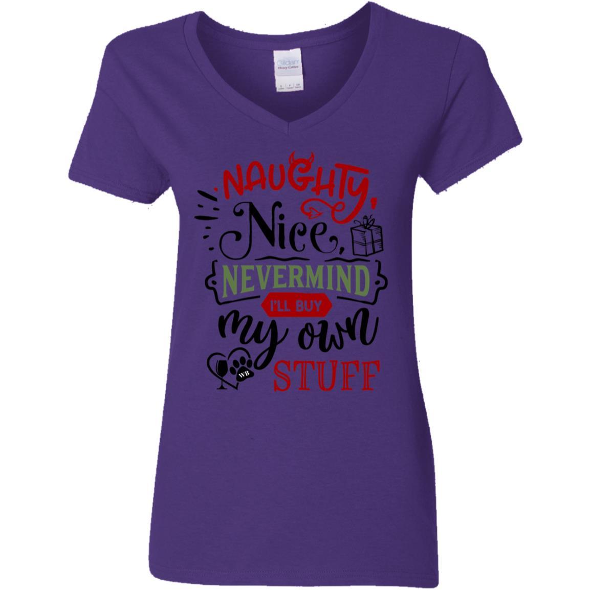 T-Shirts Purple / S WineyBitches.Co Ladies' 5.3 oz. V-Neck T-Shirt WineyBitchesCo
