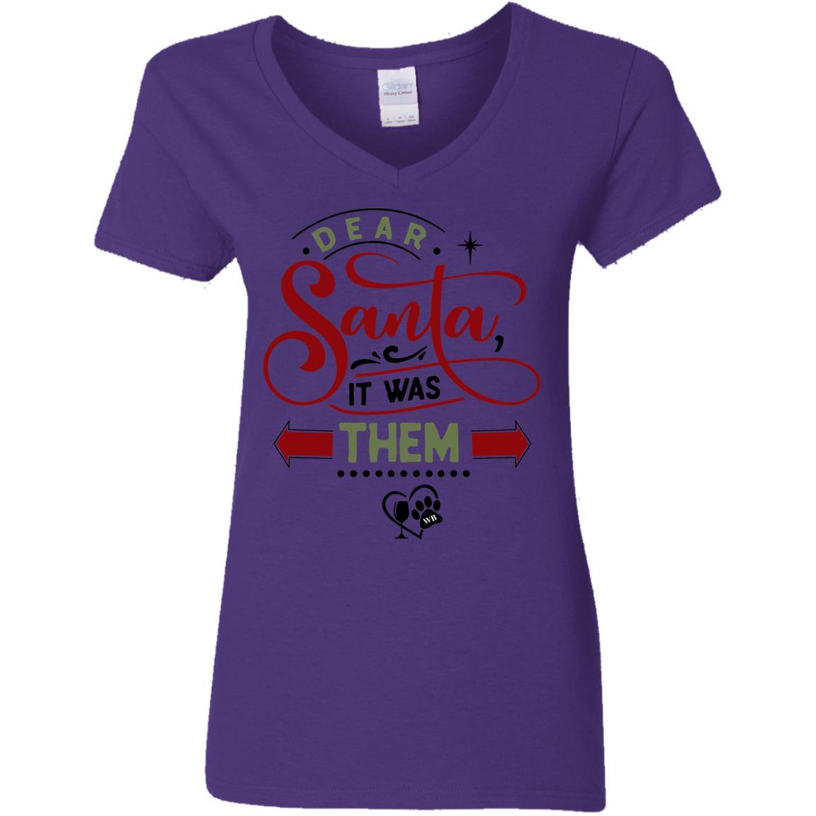 T-Shirts Purple / S WineyBitches.Co Ladies' 5.3 oz. V-Neck T-Shirt WineyBitchesCo