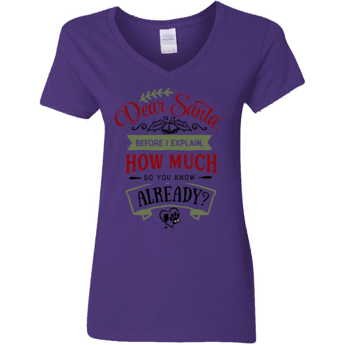 T-Shirts Purple / S WineyBitches.Co Ladies' 5.3 oz. V-Neck T-Shirt WineyBitchesCo