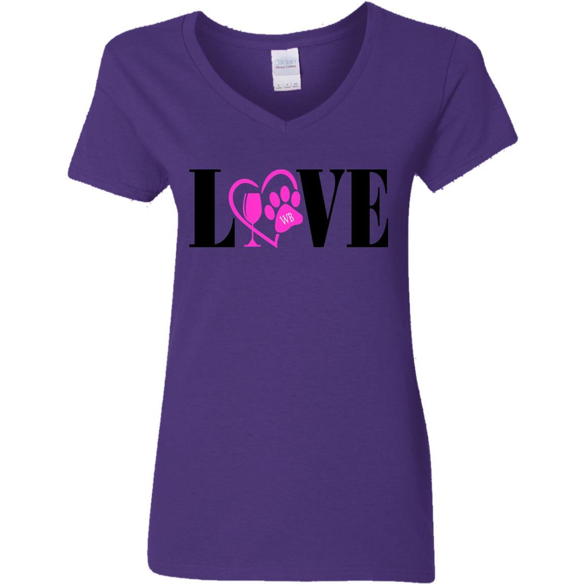 T-Shirts Purple / S WineyBitches.co Ladies' 5.3 oz. V-Neck T-Shirt WineyBitchesCo