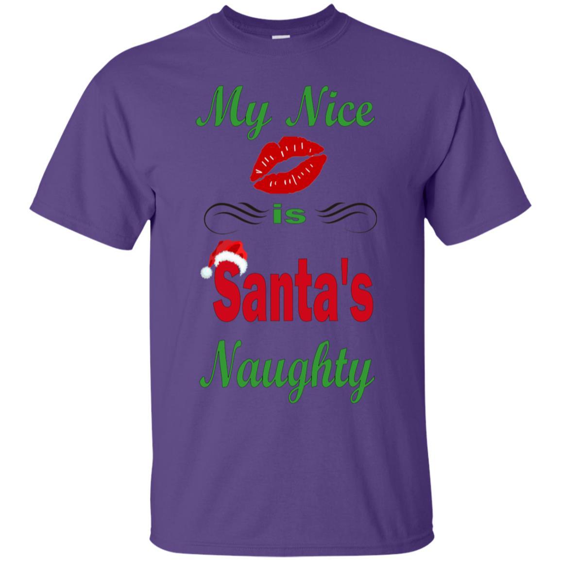 T-Shirts Purple / S WineyBitches.co My Nice Is Santa's Naughty Ultra Cotton T-Shirt WineyBitchesCo