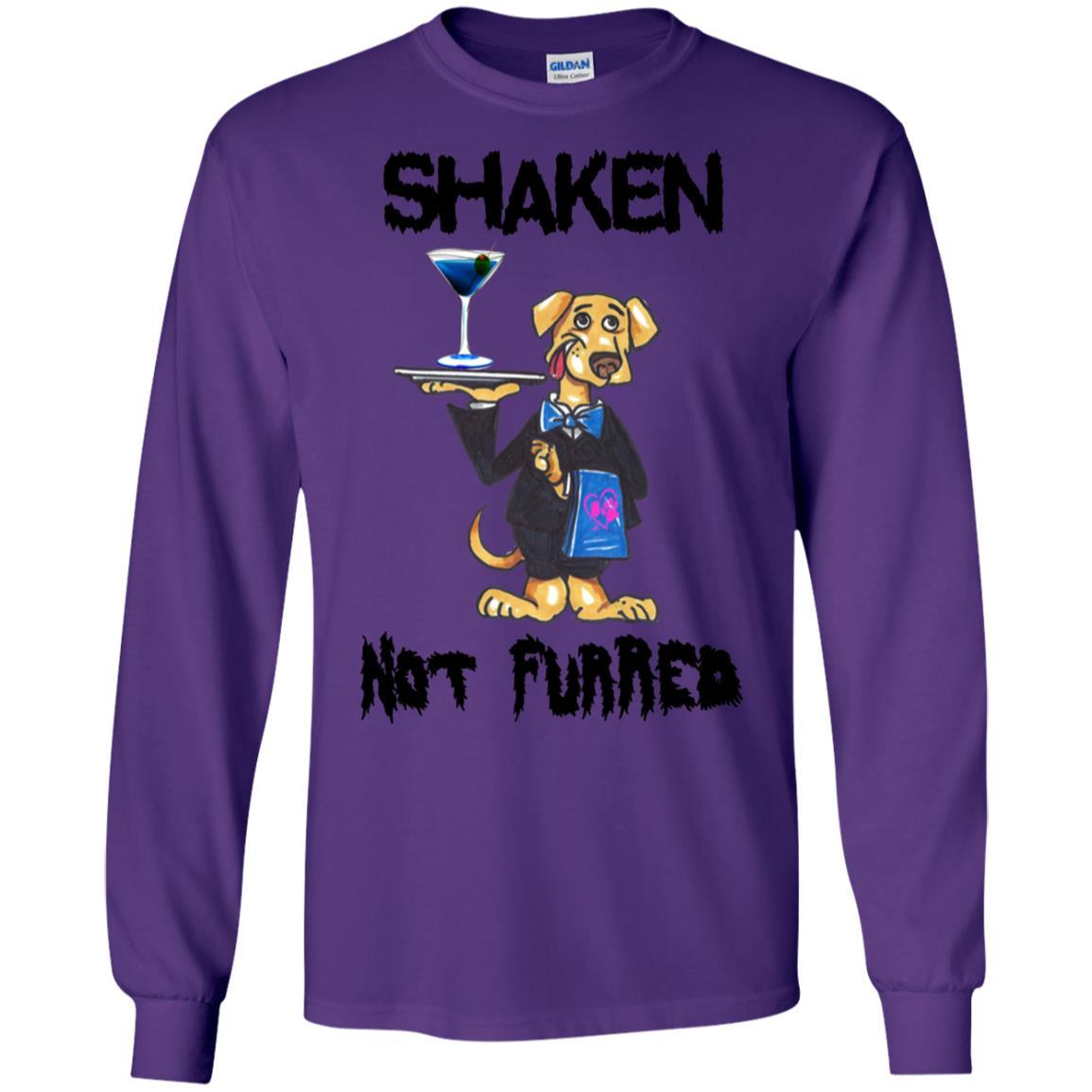T-Shirts Purple / S WineyBitches.Co "Shaken Not Furred" LS Ultra Cotton T-Shirt WineyBitchesCo