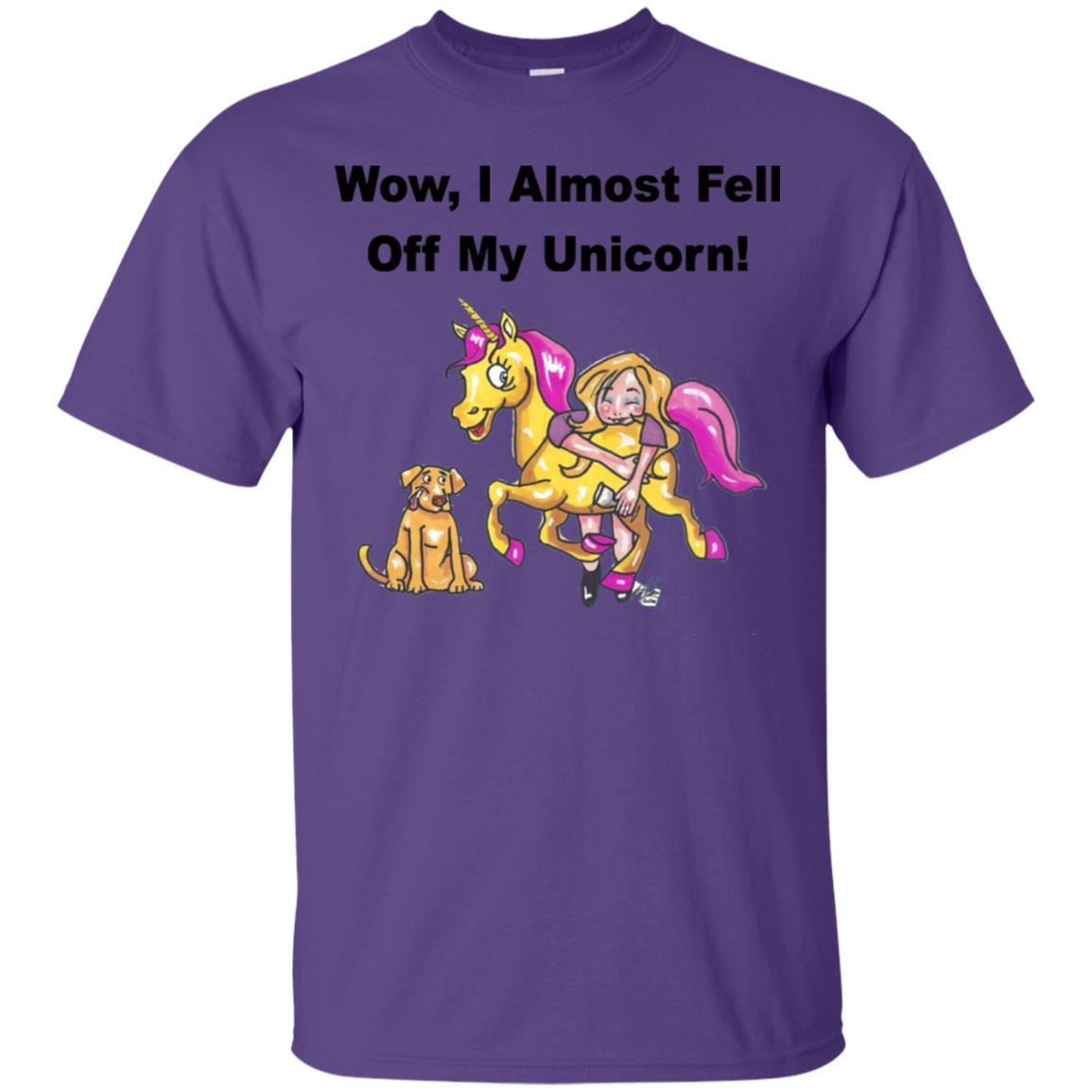 T-Shirts Purple / S WineyBitches.co "Wow I Almost Fell Off My Unicorn Ultra Cotton T-Shirt WineyBitchesCo
