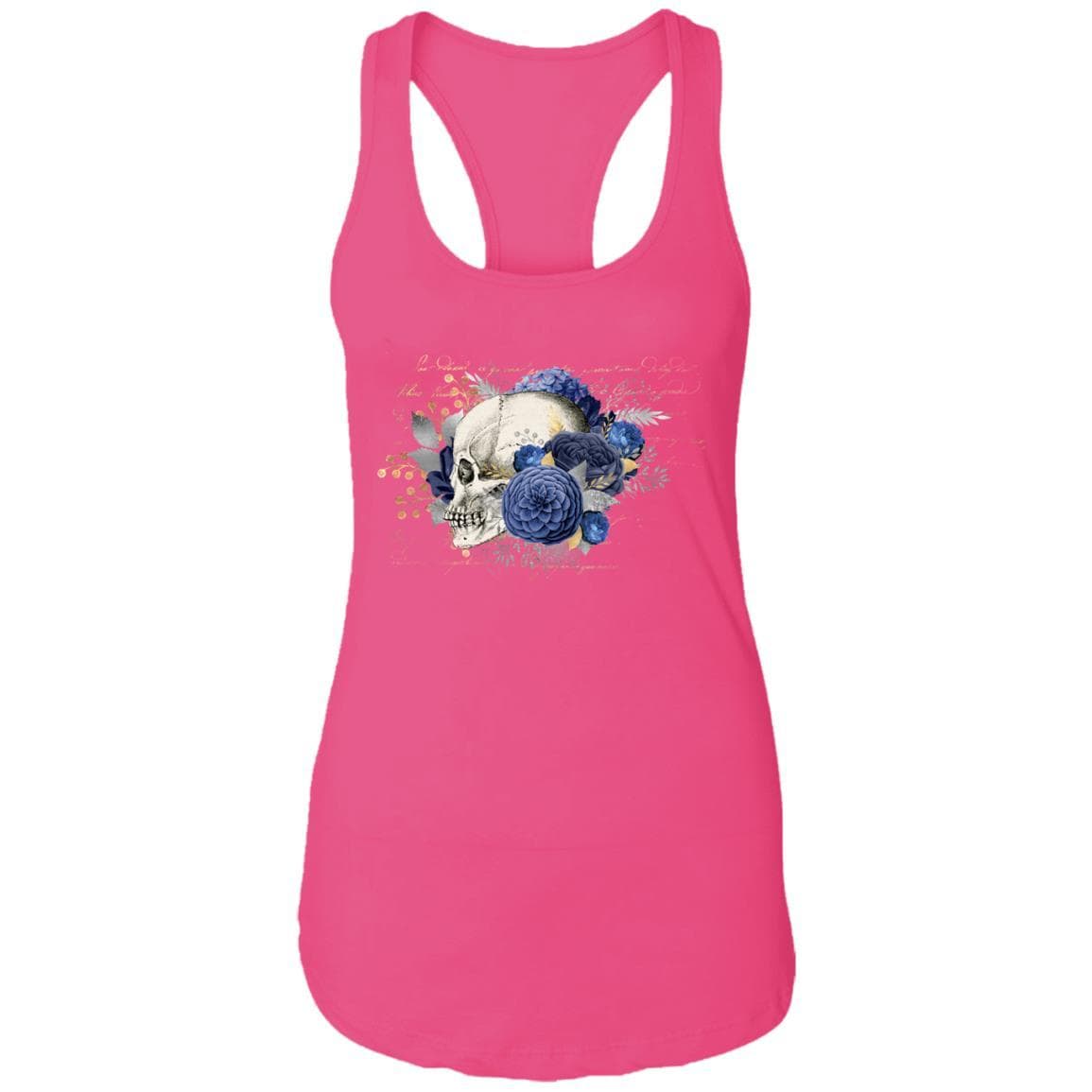 T-Shirts Raspberry / X-Small Winey Bitches Co Skull Design #5 Ladies Ideal Racerback Tank WineyBitchesCo