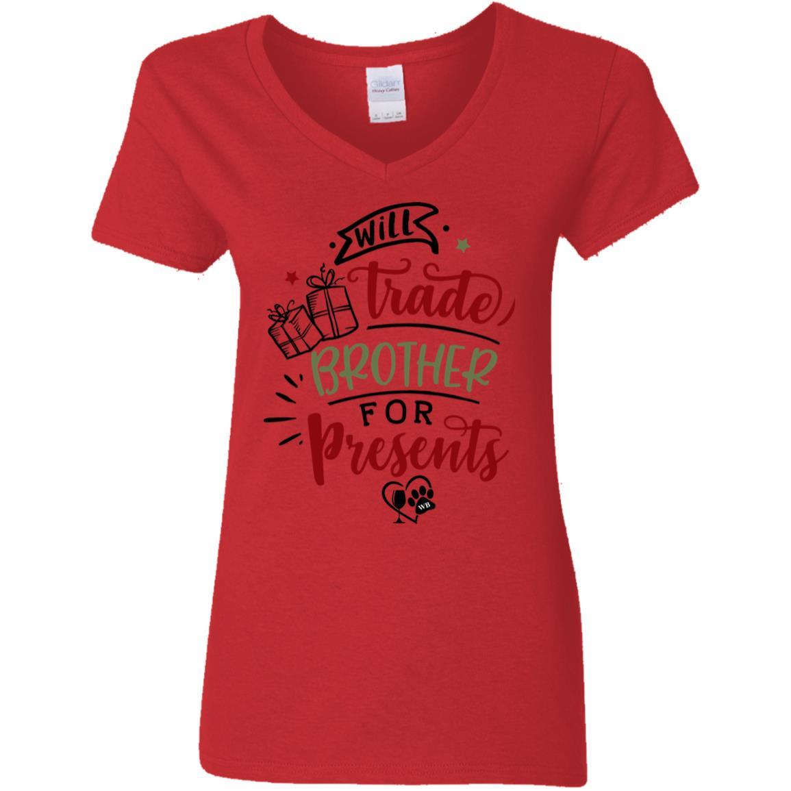 T-Shirts Red / S WineyBitches.Co Ladies' 5.3 oz. V-Neck T-Shirt WineyBitchesCo