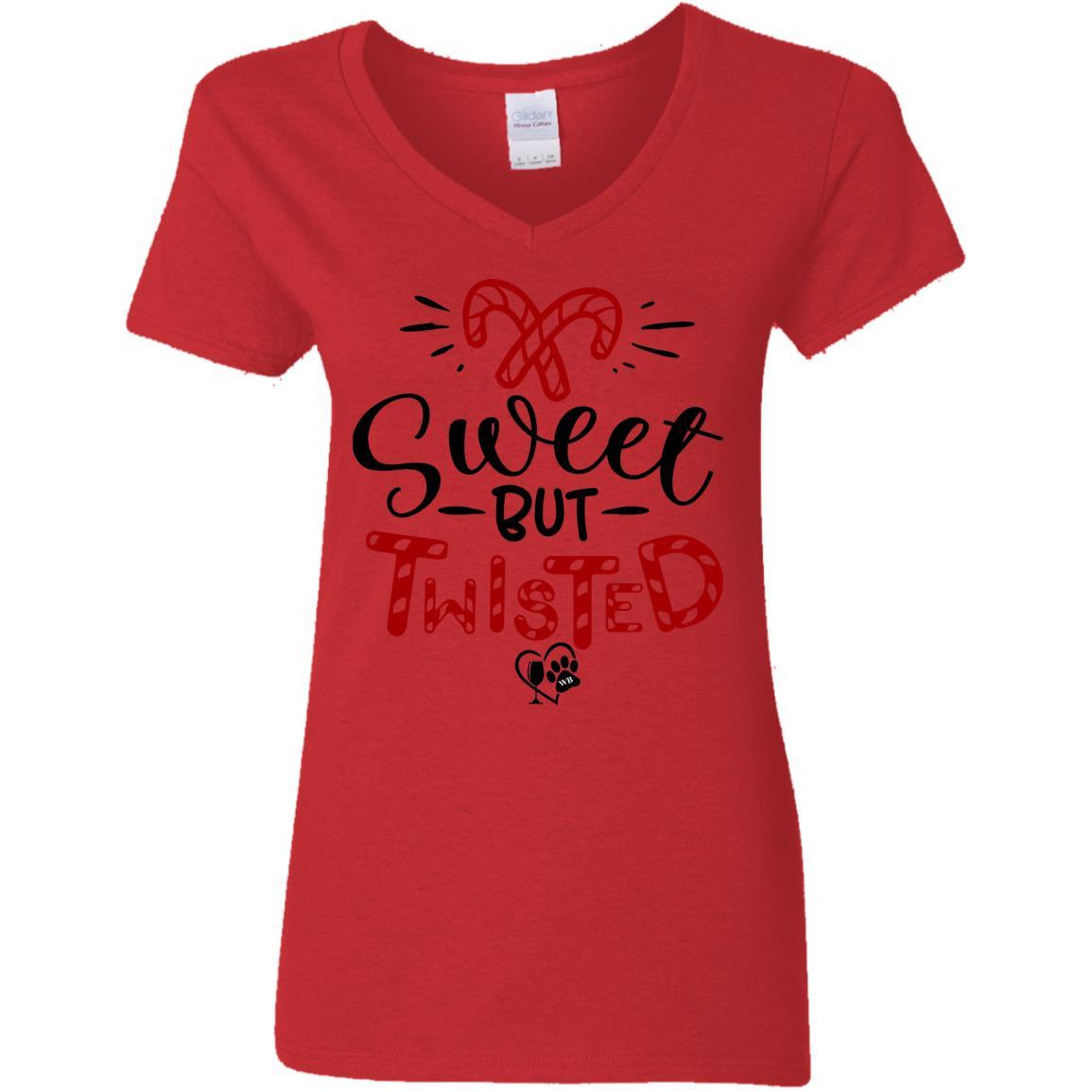 T-Shirts Red / S WineyBitches.Co Ladies' 5.3 oz. V-Neck T-Shirt WineyBitchesCo