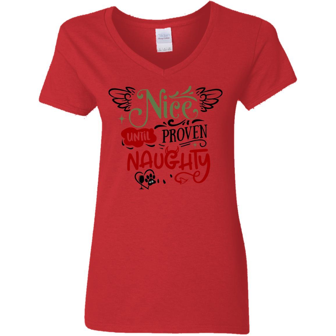T-Shirts Red / S WineyBitches.Co Ladies' 5.3 oz. V-Neck T-Shirt WineyBitchesCo