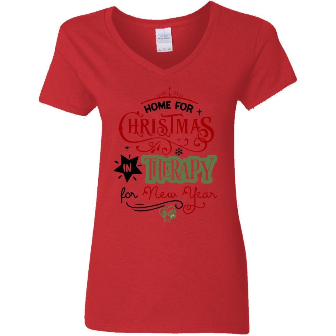 T-Shirts Red / S WineyBitches.Co Ladies' 5.3 oz. V-Neck T-Shirt WineyBitchesCo