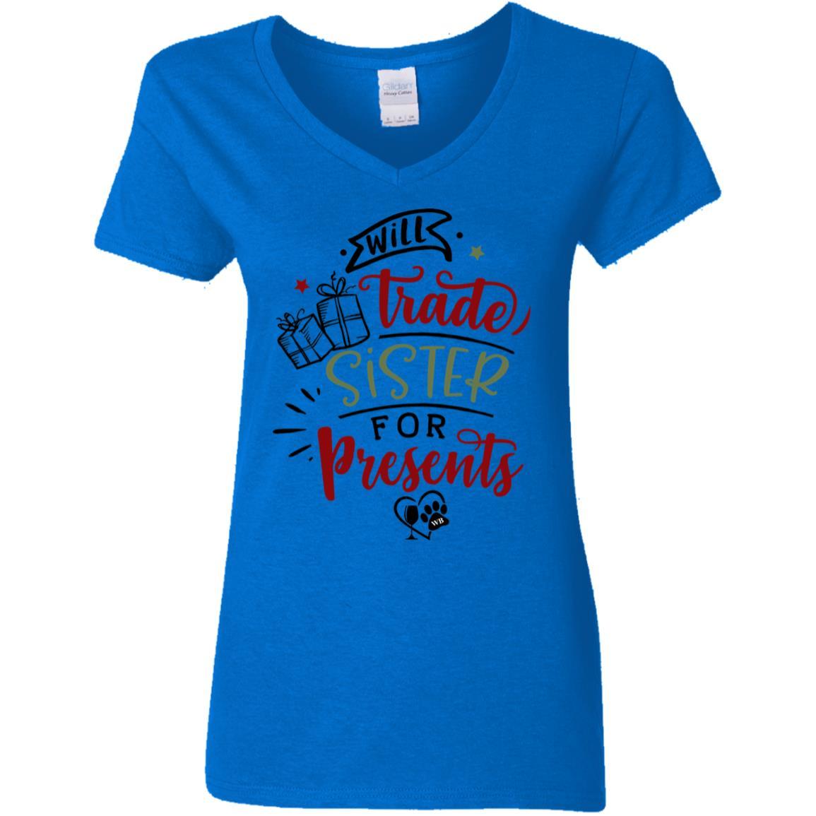 T-Shirts Royal / S WineyBitches.Co Ladies' 5.3 oz. V-Neck T-Shirt WineyBitchesCo