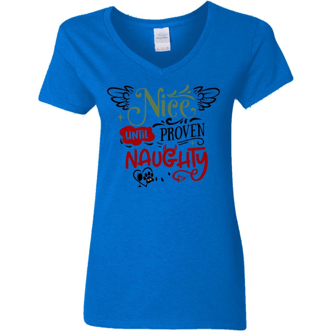 T-Shirts Royal / S WineyBitches.Co Ladies' 5.3 oz. V-Neck T-Shirt WineyBitchesCo