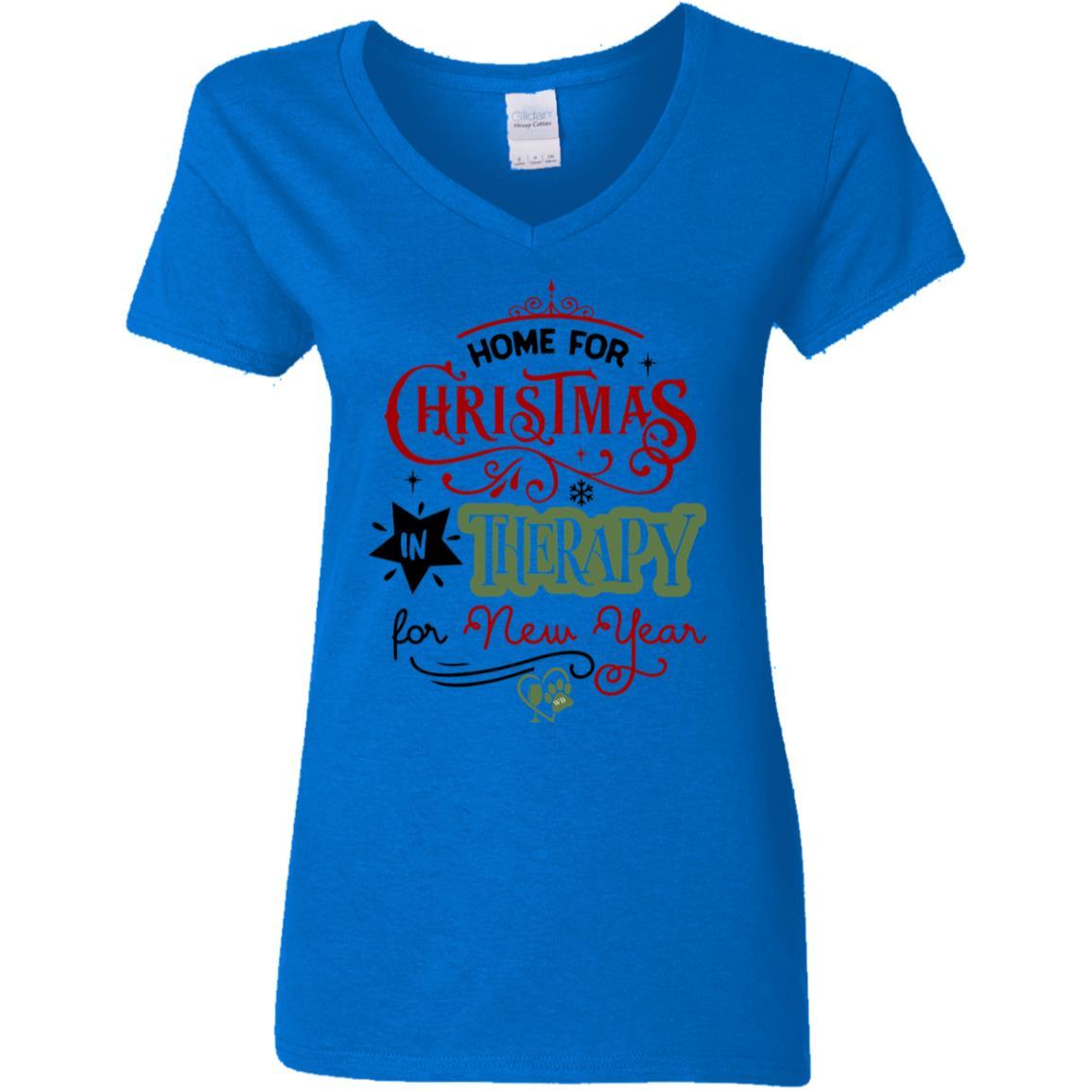T-Shirts Royal / S WineyBitches.Co Ladies' 5.3 oz. V-Neck T-Shirt WineyBitchesCo