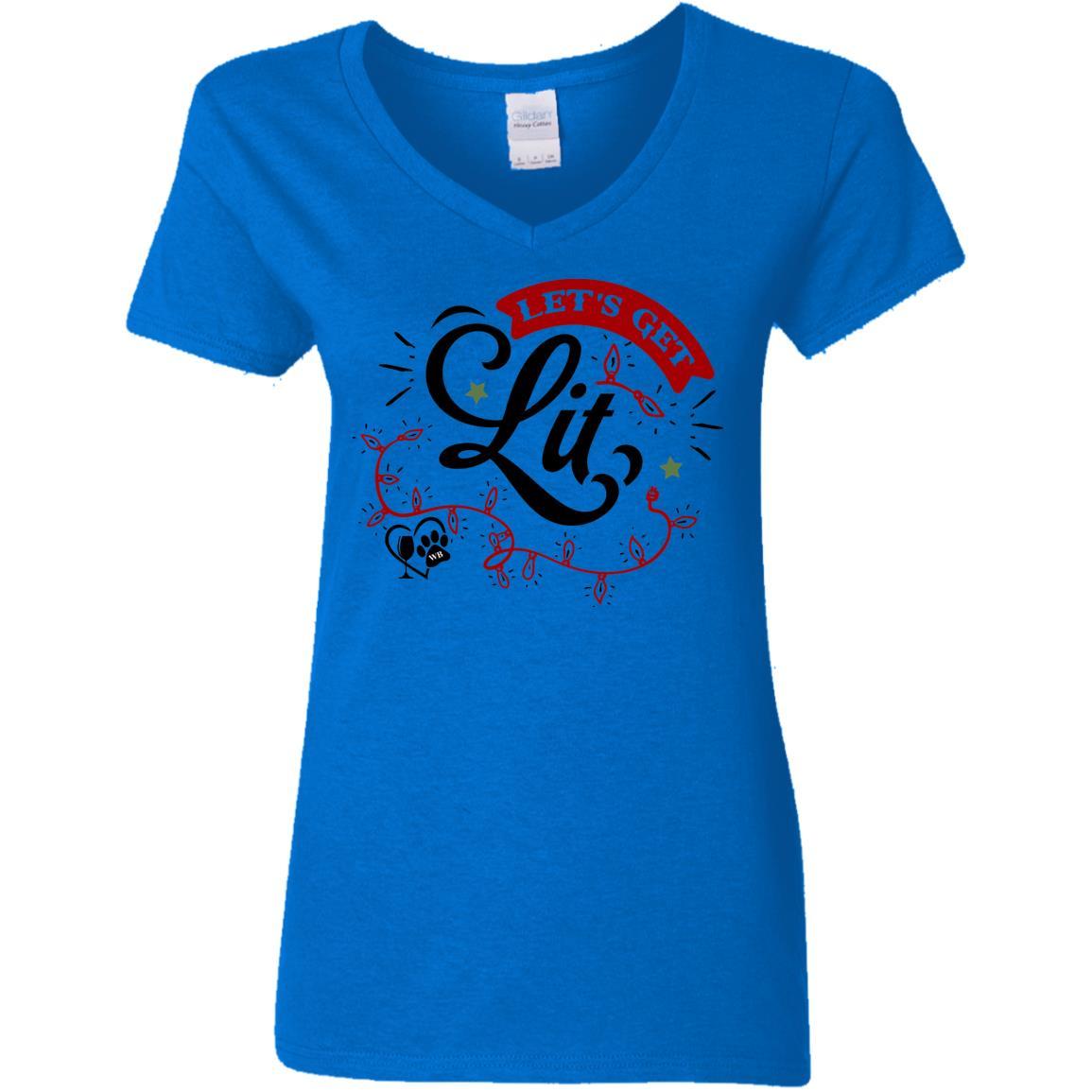 T-Shirts Royal / S WineyBitches.Co Ladies' 5.3 oz. V-Neck T-Shirt WineyBitchesCo