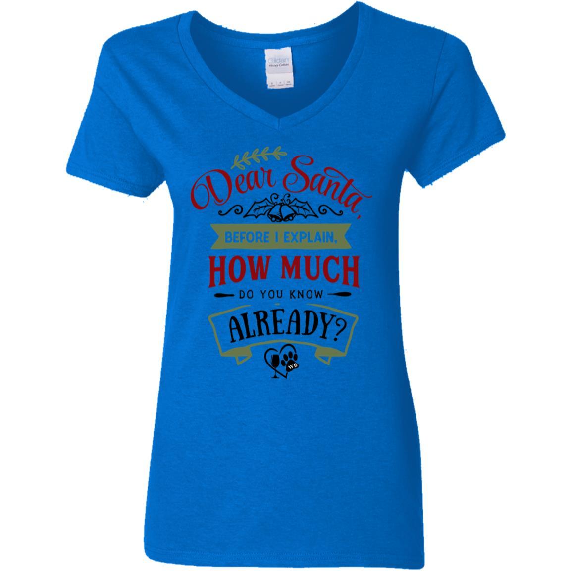 T-Shirts Royal / S WineyBitches.Co Ladies' 5.3 oz. V-Neck T-Shirt WineyBitchesCo