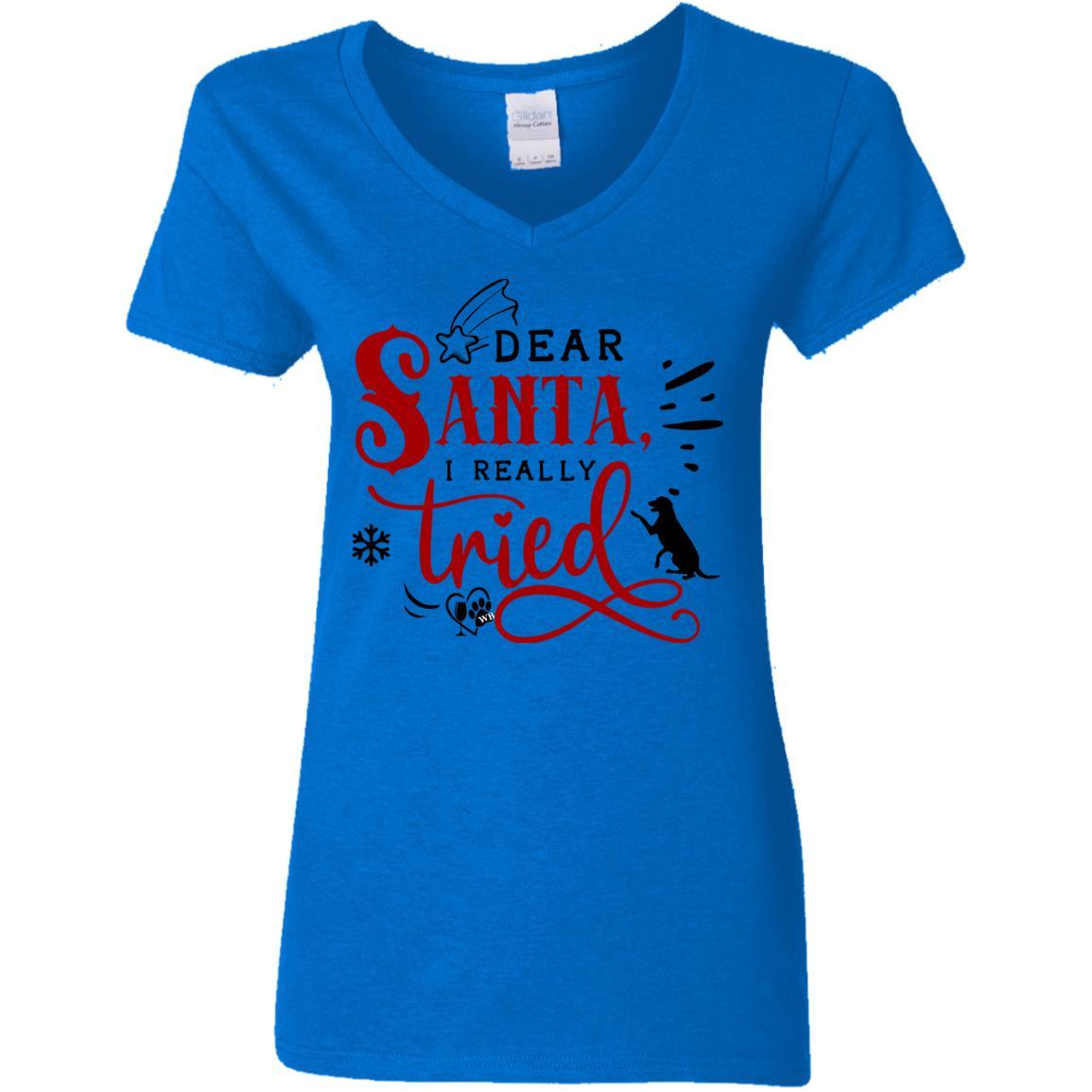 T-Shirts Royal / S WineyBitches.Co Ladies' 5.3 oz. V-Neck T-Shirt WineyBitchesCo