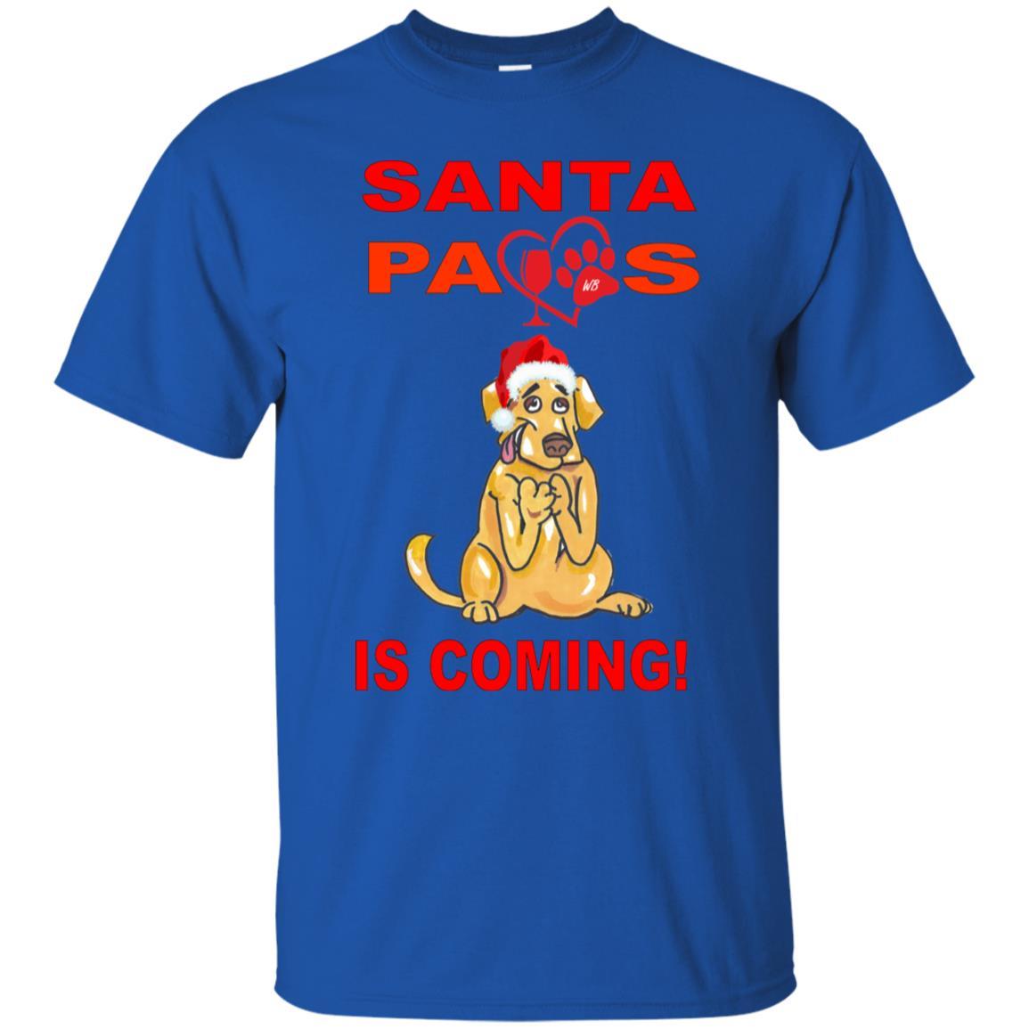 T-Shirts Royal / S WineyBitches.co "Santa Paws Is Coming" Ultra Cotton T-Shirt WineyBitchesCo