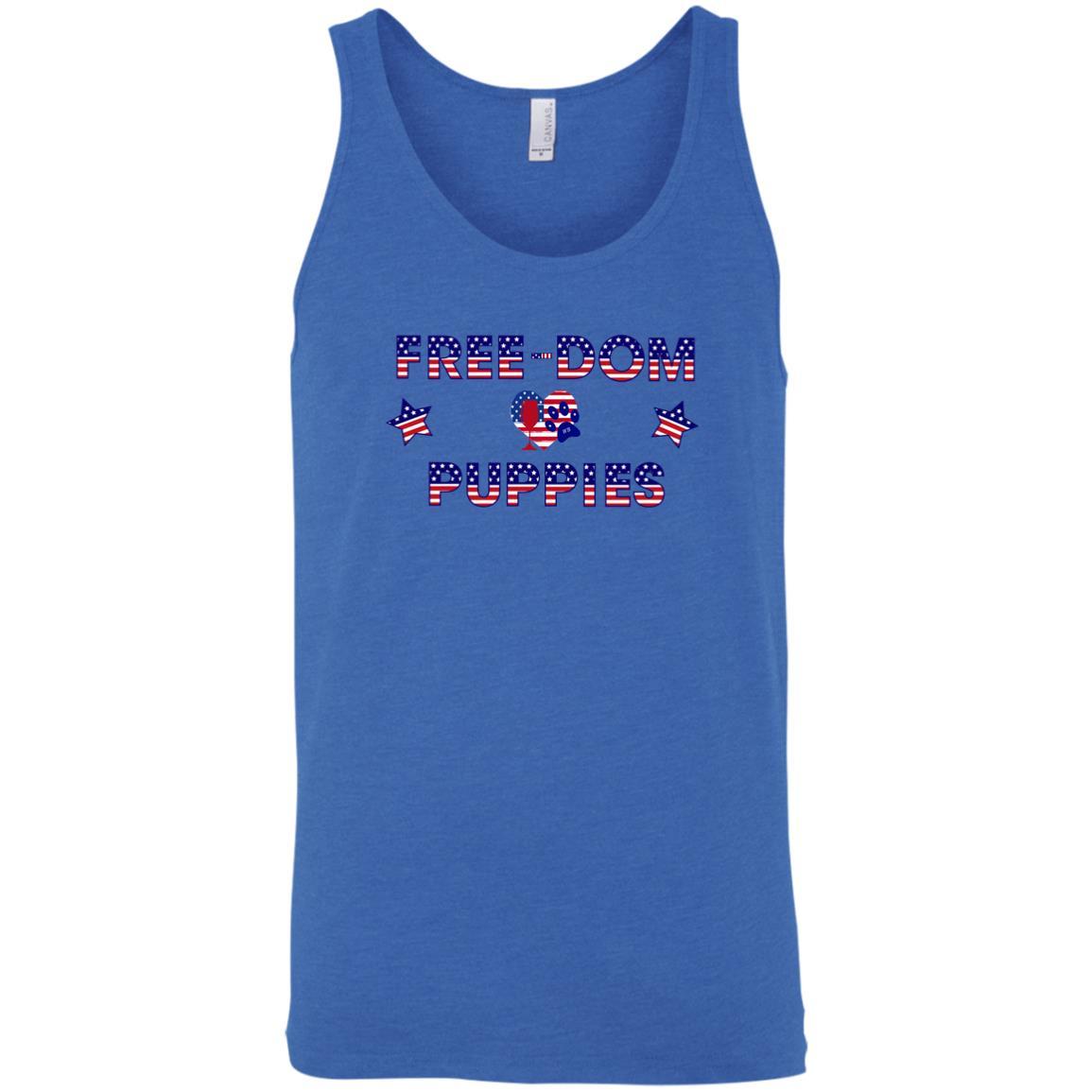 T-Shirts Royal Triblend/ / X-Small WineyBitches.Co Free-Dom Puppies Unisex Tank WineyBitchesCo