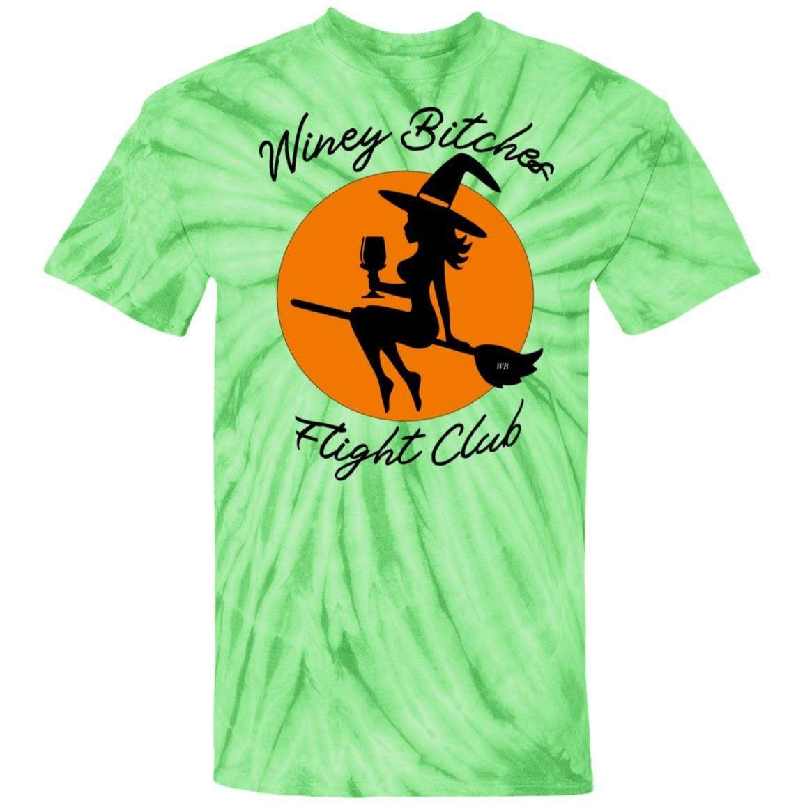 T-Shirts SpiderLime / S WineyBitches.Co "Winey Bitches Flight Club" 100% Cotton Tie Dye T-Shirt WineyBitchesCo