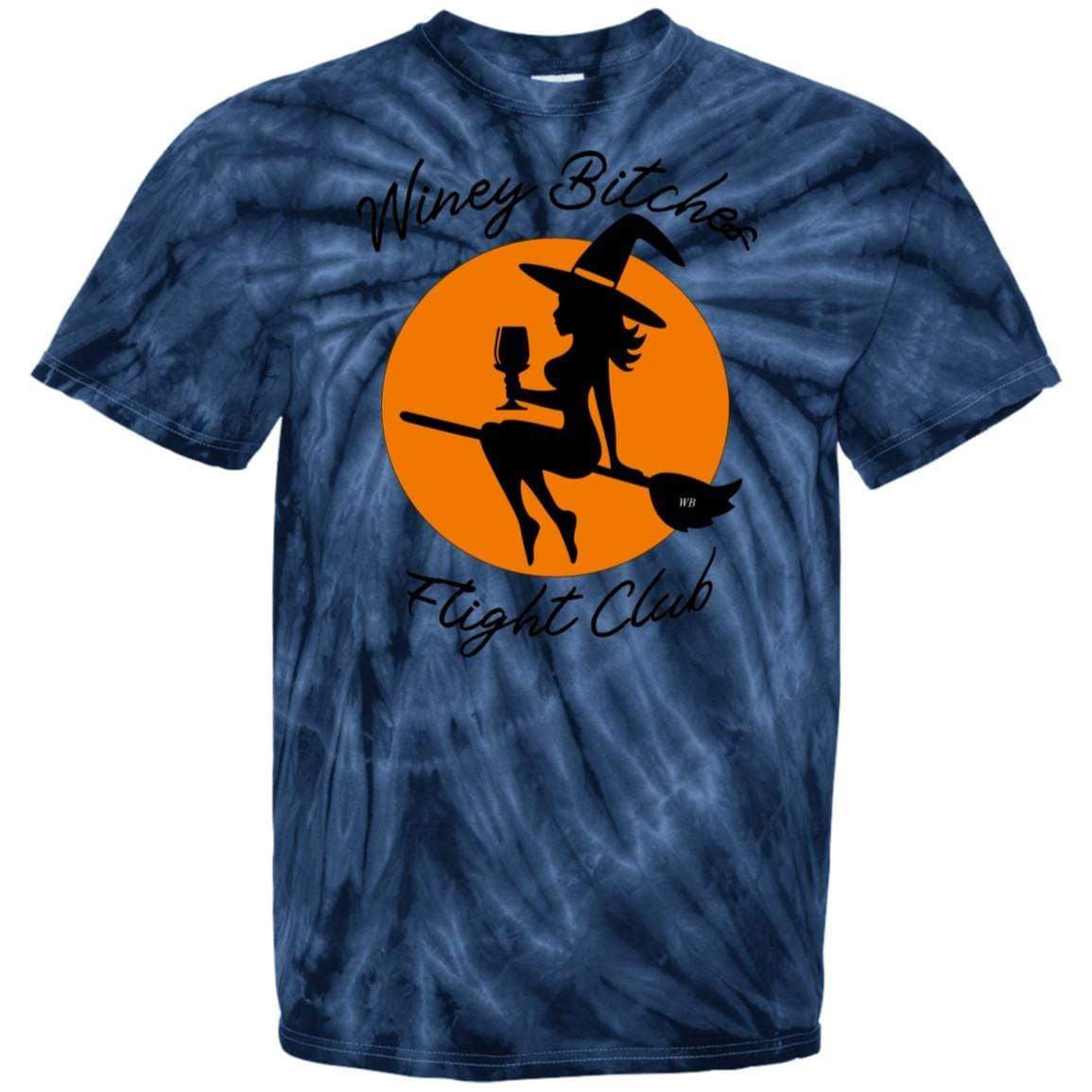 T-Shirts SpiderNavy / S WineyBitches.Co "Winey Bitches Flight Club" 100% Cotton Tie Dye T-Shirt WineyBitchesCo