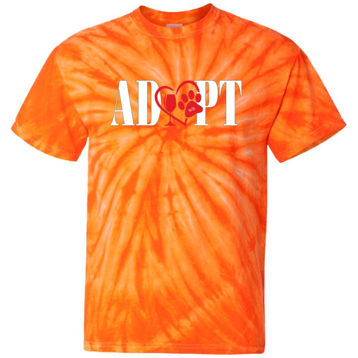 T-Shirts SpiderOrange / S WineyBitches.Co “Adopt” 100% Cotton Tie Dye T-Shirt-Red Heart- White Lettering WineyBitchesCo