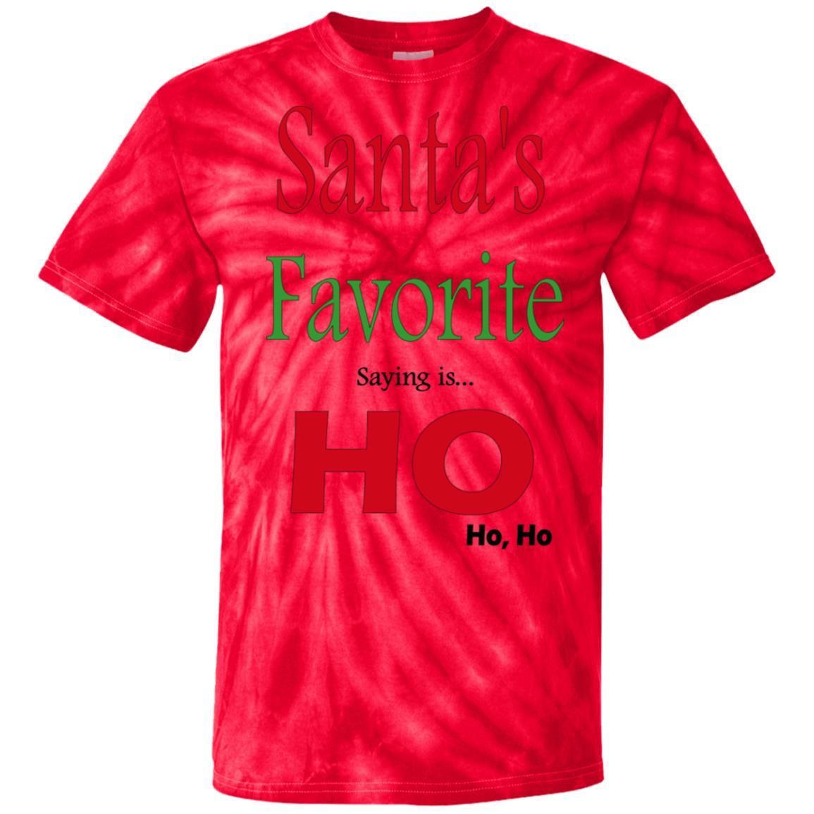 T-Shirts SpiderRed / S WineyBitches.co "Santas Favorite Saying" Cotton Tie Dye T-Shirt WineyBitchesCo