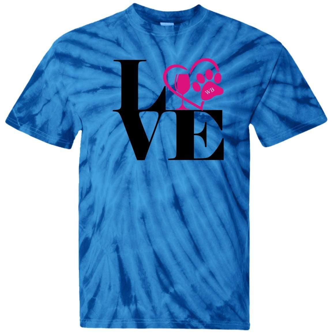 T-Shirts SpiderRoyal / S WineyBitches.Co "Love Paw 2" 100% Cotton Tie Dye T-Shirt WineyBitchesCo