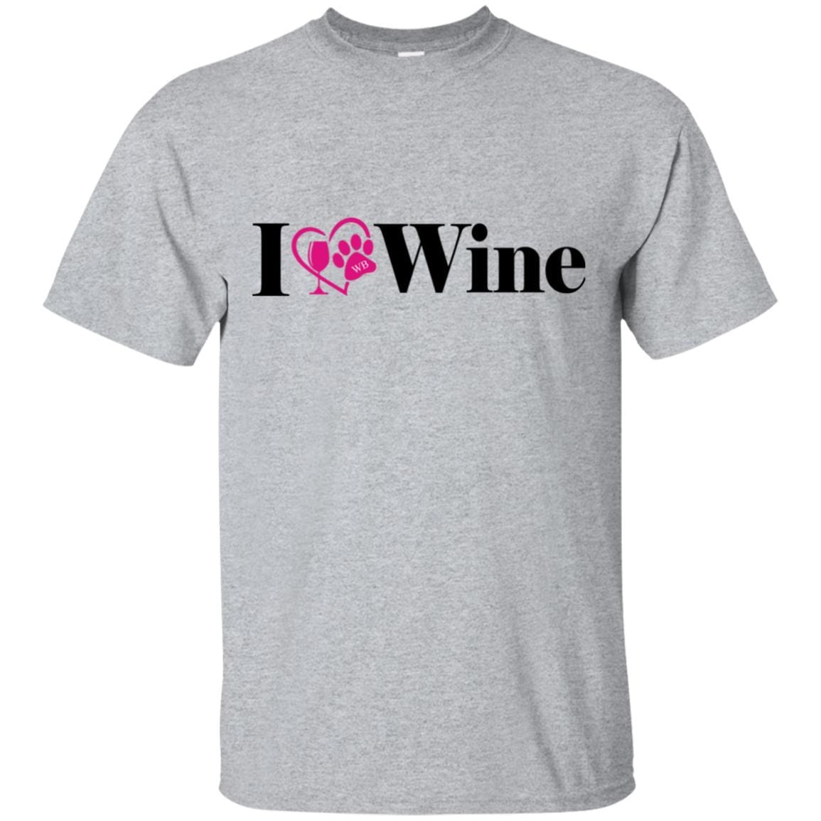 T-Shirts Sport Grey / S WineyBitches.Co "I Love Wine" Ultra Cotton T-Shirt WineyBitchesCo