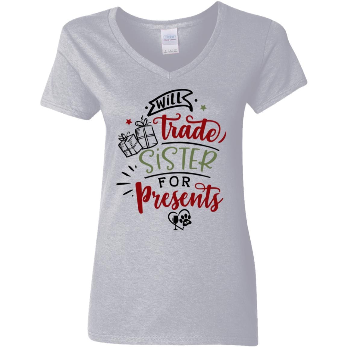 T-Shirts Sport Grey / S WineyBitches.Co Ladies' 5.3 oz. V-Neck T-Shirt WineyBitchesCo