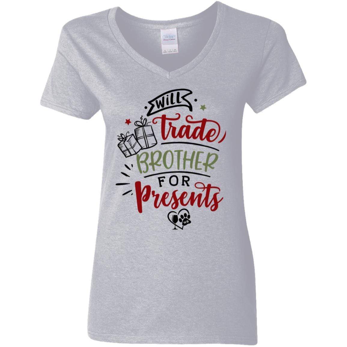 T-Shirts Sport Grey / S WineyBitches.Co Ladies' 5.3 oz. V-Neck T-Shirt WineyBitchesCo