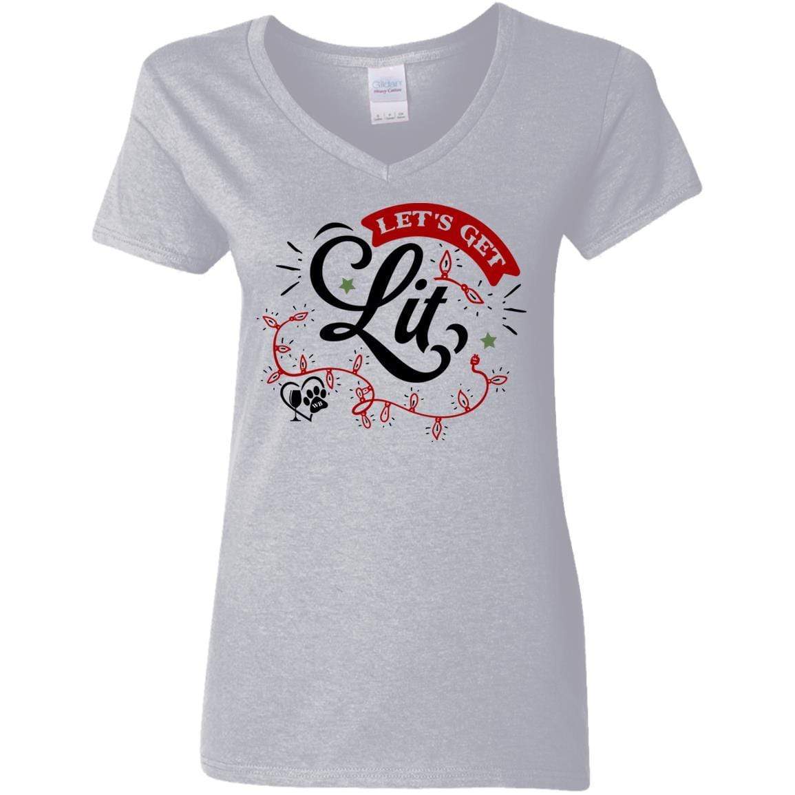 T-Shirts Sport Grey / S WineyBitches.Co Ladies' 5.3 oz. V-Neck T-Shirt WineyBitchesCo