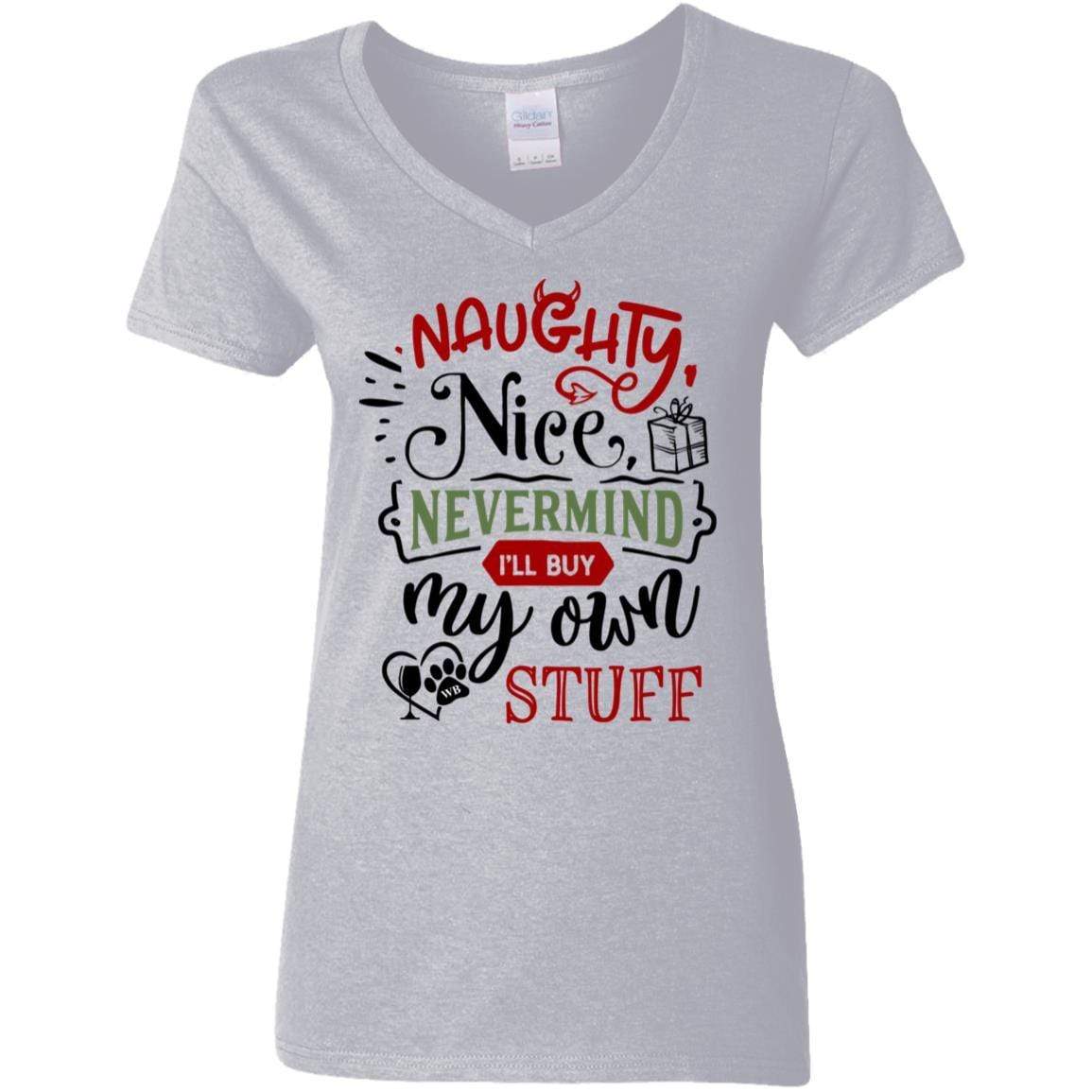 T-Shirts Sport Grey / S WineyBitches.Co Ladies' 5.3 oz. V-Neck T-Shirt WineyBitchesCo