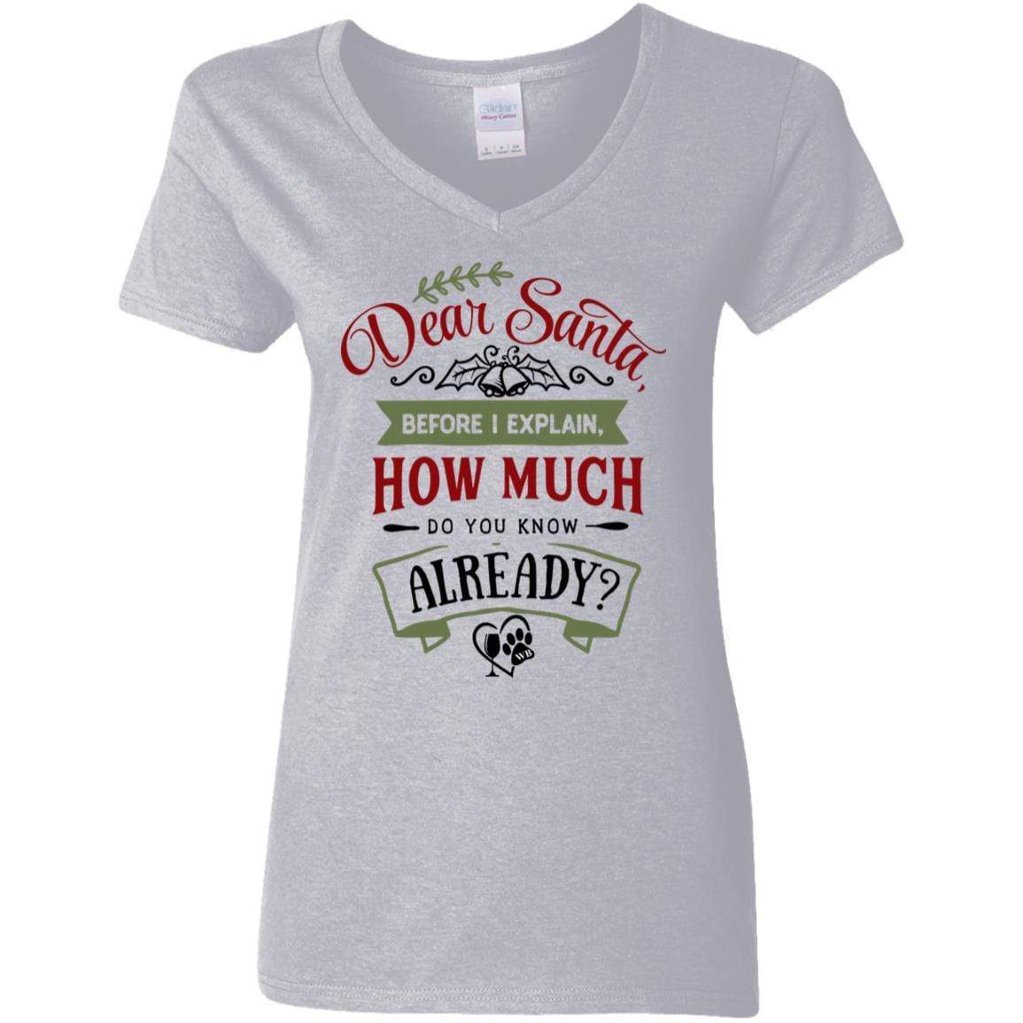 T-Shirts Sport Grey / S WineyBitches.Co Ladies' 5.3 oz. V-Neck T-Shirt WineyBitchesCo