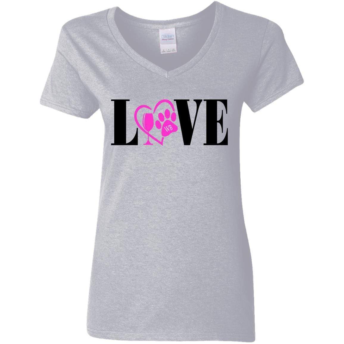 T-Shirts Sport Grey / S WineyBitches.co Ladies' 5.3 oz. V-Neck T-Shirt WineyBitchesCo