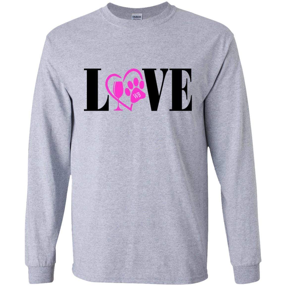T-Shirts Sport Grey / S WineyBitches.co LS Ultra Cotton T-Shirt WineyBitchesCo