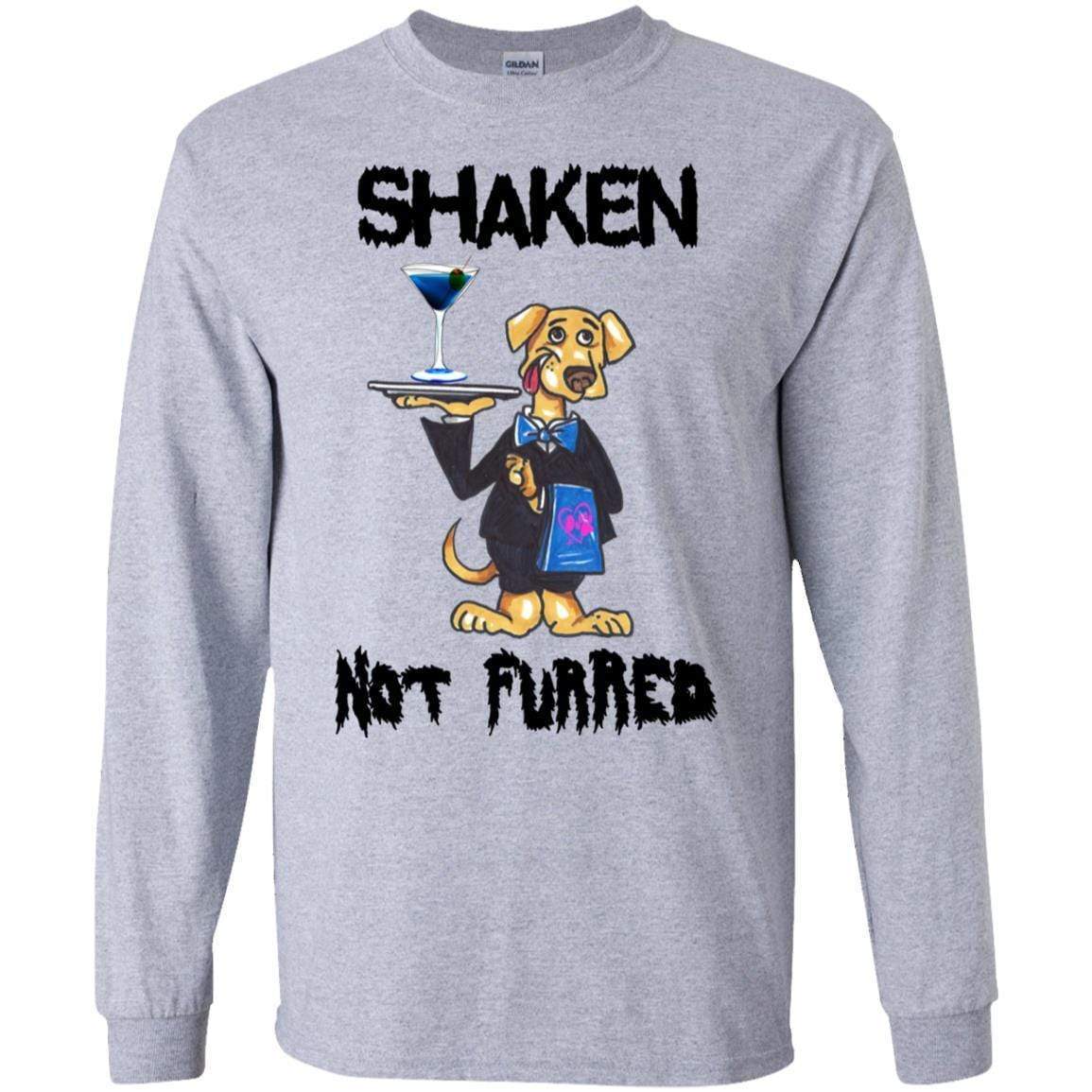 T-Shirts Sport Grey / S WineyBitches.Co "Shaken Not Furred" LS Ultra Cotton T-Shirt WineyBitchesCo