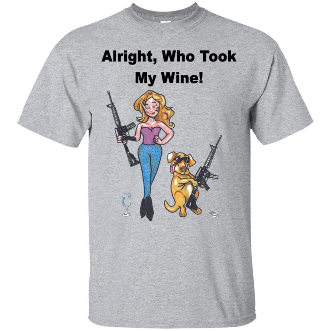 T-Shirts Sport Grey / S WineyBitches.co "Who Took My Wine" Ultra Cotton T-Shirt WineyBitchesCo