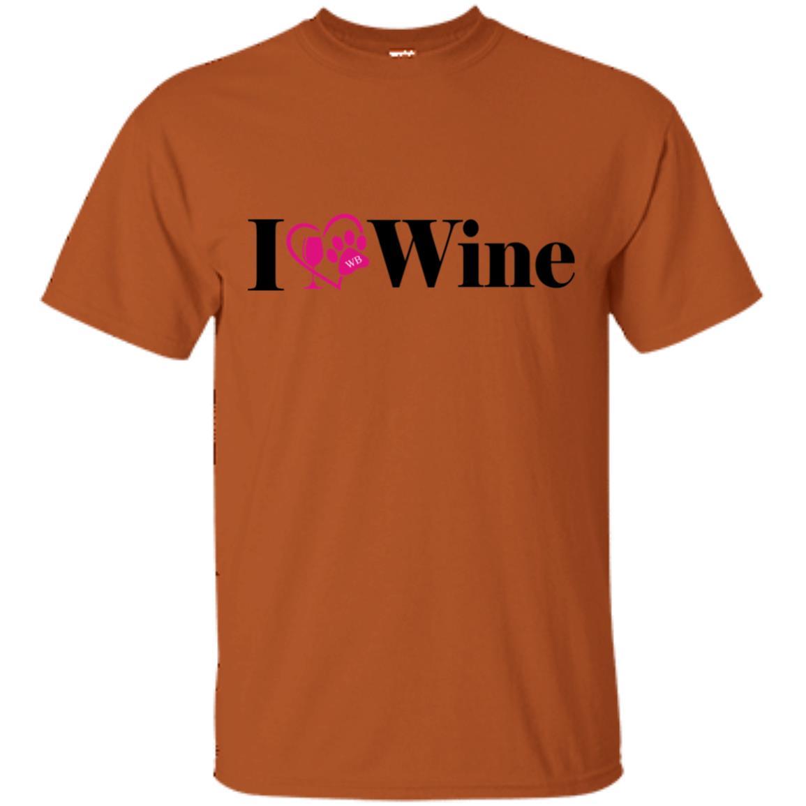 T-Shirts Texas Orange / S WineyBitches.Co "I Love Wine" Ultra Cotton T-Shirt WineyBitchesCo
