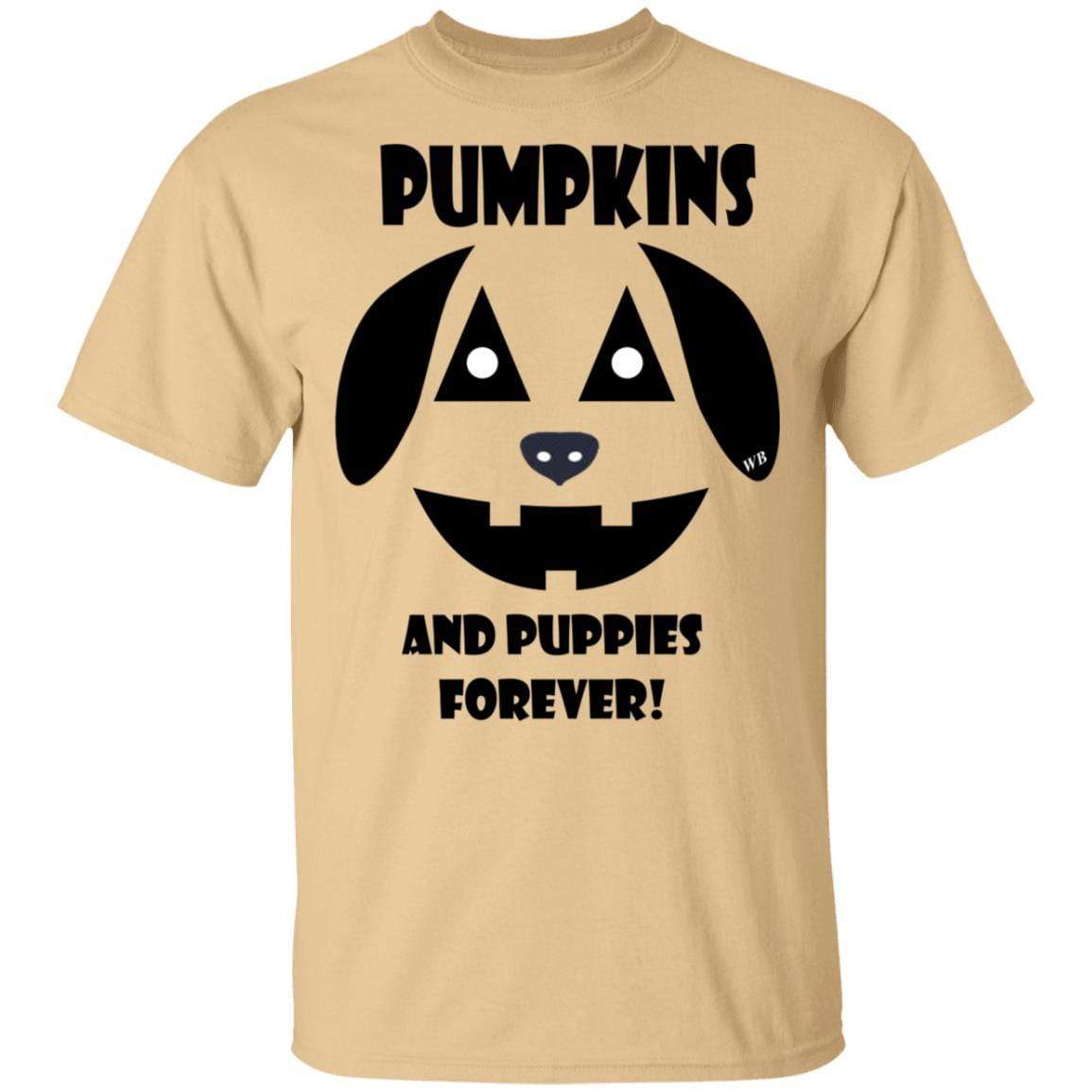 T-Shirts Vegas Gold / S WineyBitches.Co "Pumpkins And Puppies Forever" Halloween Collection Ultra Cotton T-Shirt WineyBitchesCo