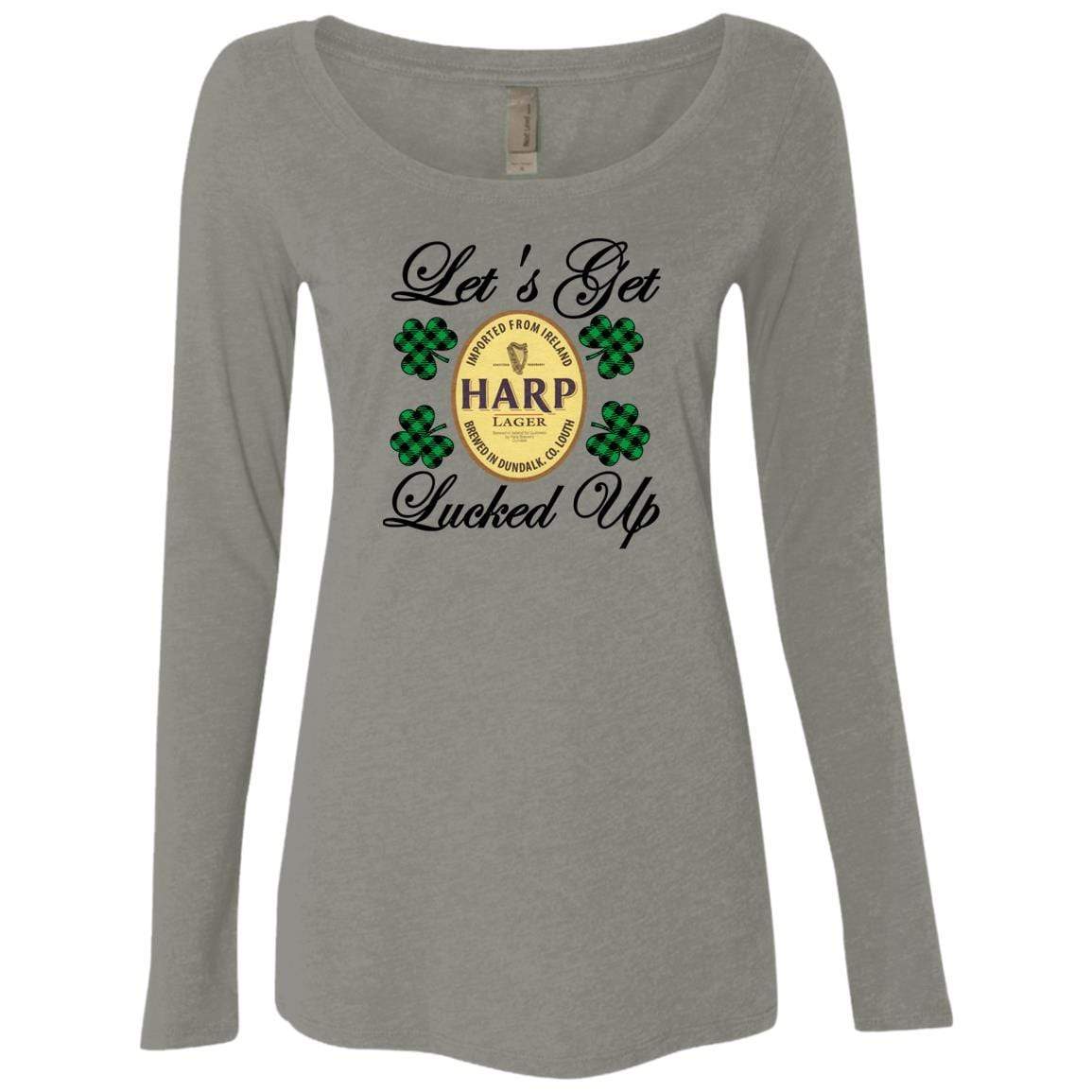 T-Shirts Venetian Grey / S Winey Bitches Co Ladies' Triblend LS Scoop WineyBitchesCo
