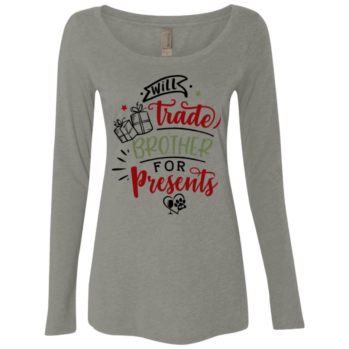 T-Shirts Venetian Grey / S WineyBitches.Co Ladies' Triblend LS Scoop WineyBitchesCo