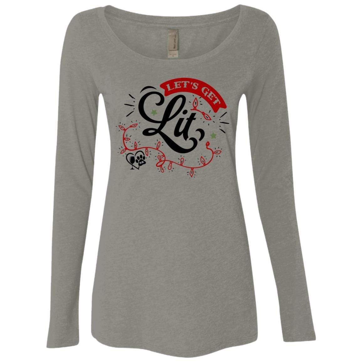 T-Shirts Venetian Grey / S WineyBitches.Co Ladies' Triblend LS Scoop WineyBitchesCo