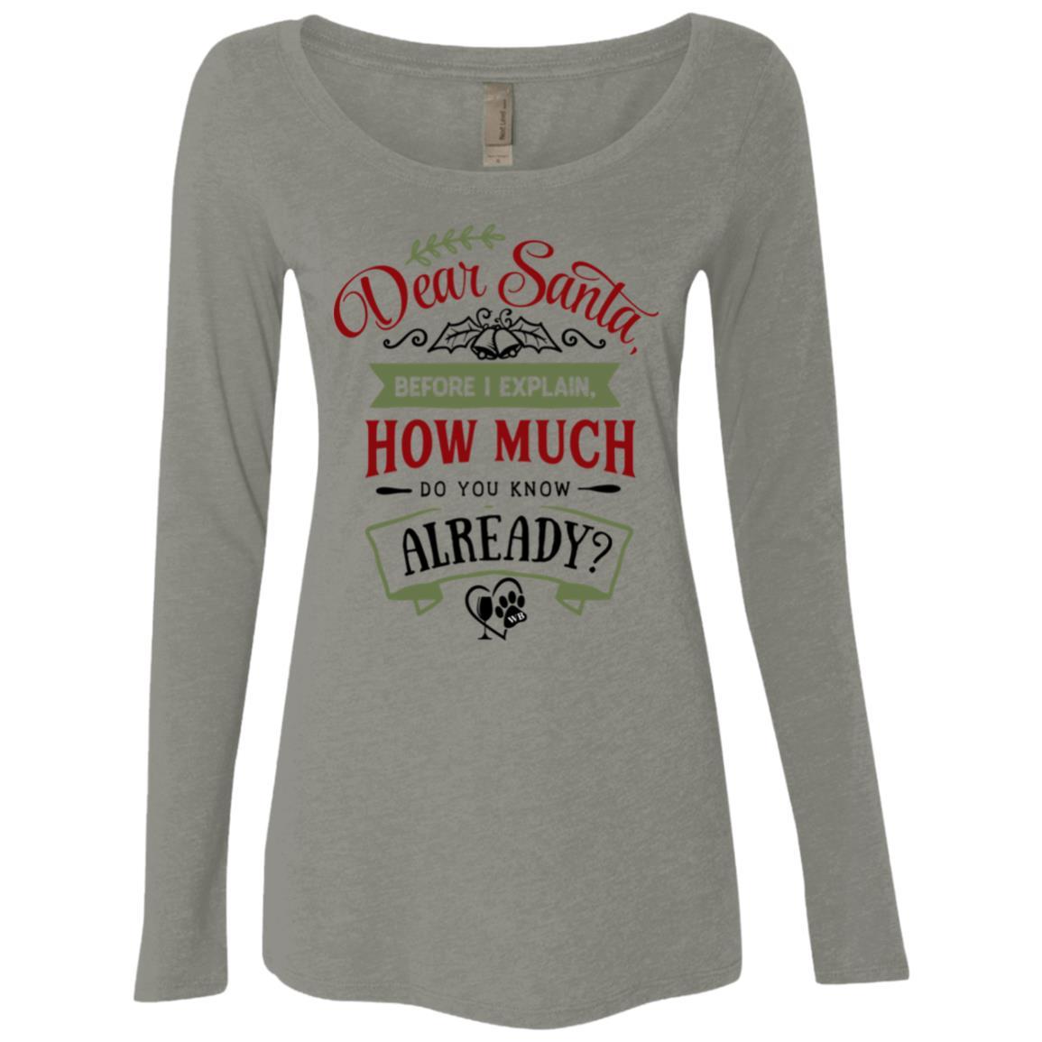 T-Shirts Venetian Grey / S WineyBitches.Co Ladies' Triblend LS Scoop WineyBitchesCo