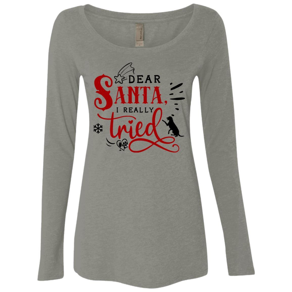 T-Shirts Venetian Grey / S WineyBitches.Co Ladies' Triblend LS Scoop WineyBitchesCo